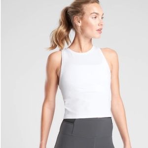 Athleta Core Shanti Crop Tank White XS